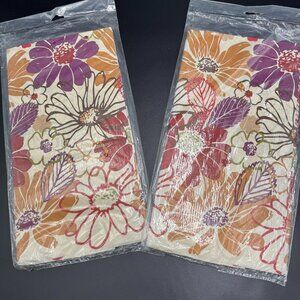 Amscan Paper Tablecover Natures Imprint 54" X 102" Floral Design set of 2